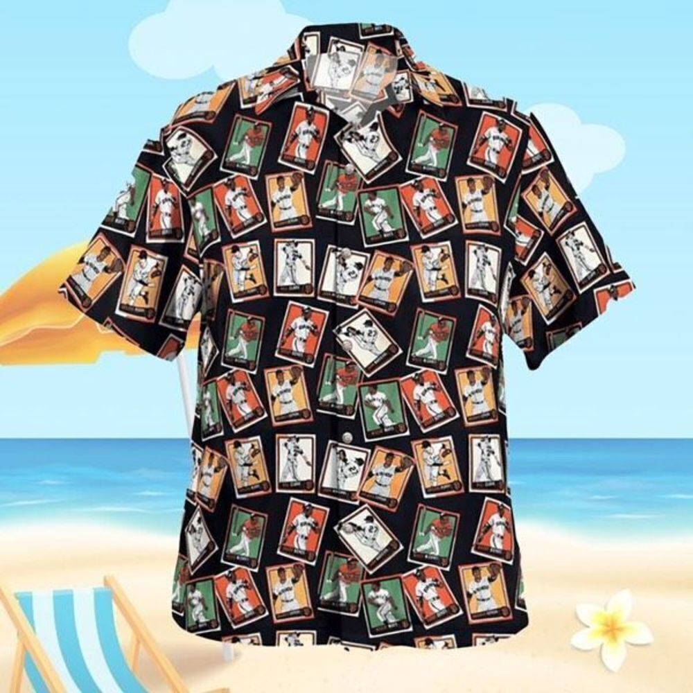 San Francisco Giants Men's Aloha Legends All Over Button-Up Shirt Multi‎ Medium